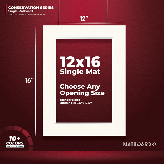 12x16 Conservation Single Matboard
