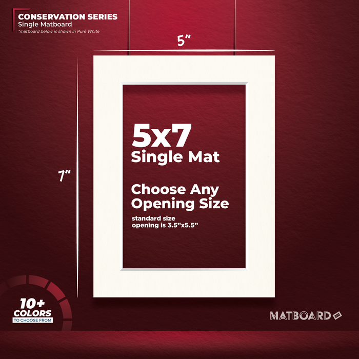 5x7 Conservation Single Matboard