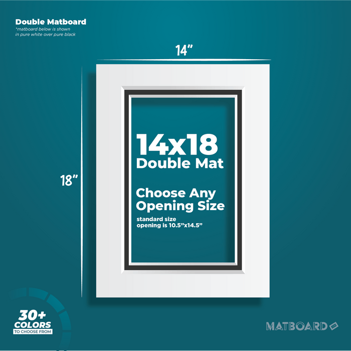 14x18 Premium Double Matboard