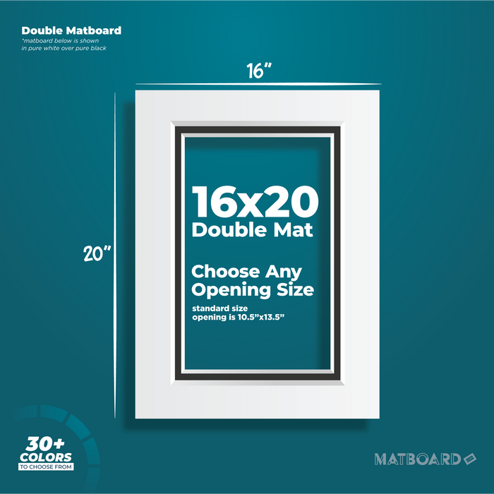 16x20 Premium Double Matboard
