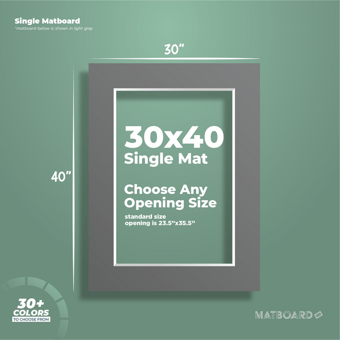 30x40 Premium Single Matboard